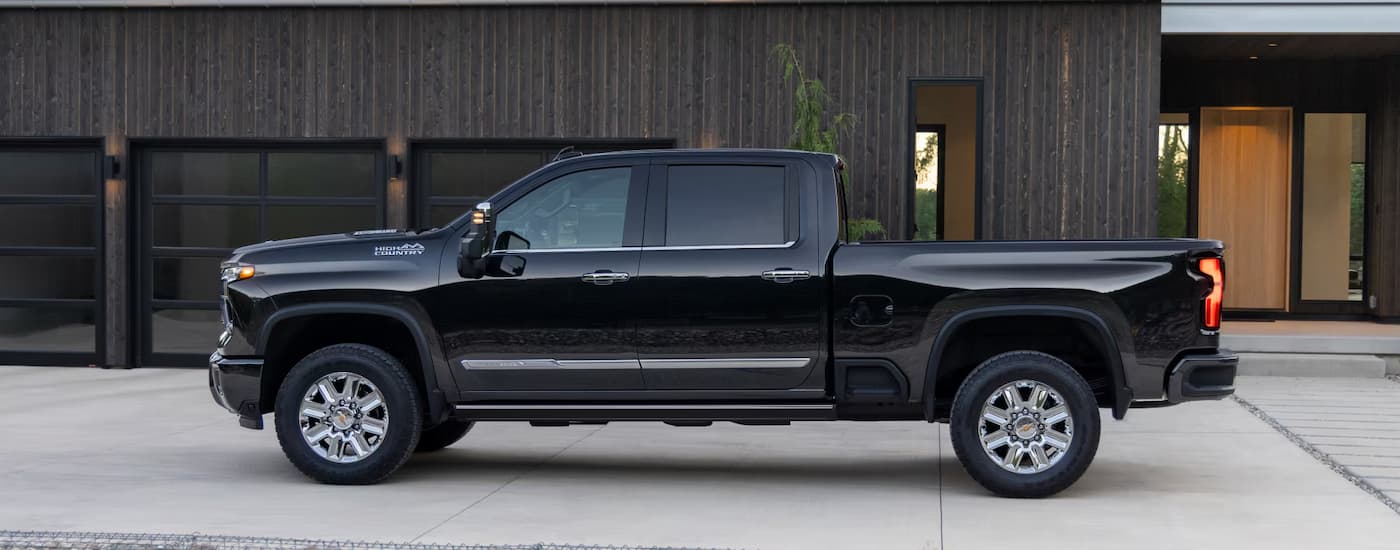 Side view of a black 2025 Chevy Silverado 2500HD for sale near Central City.